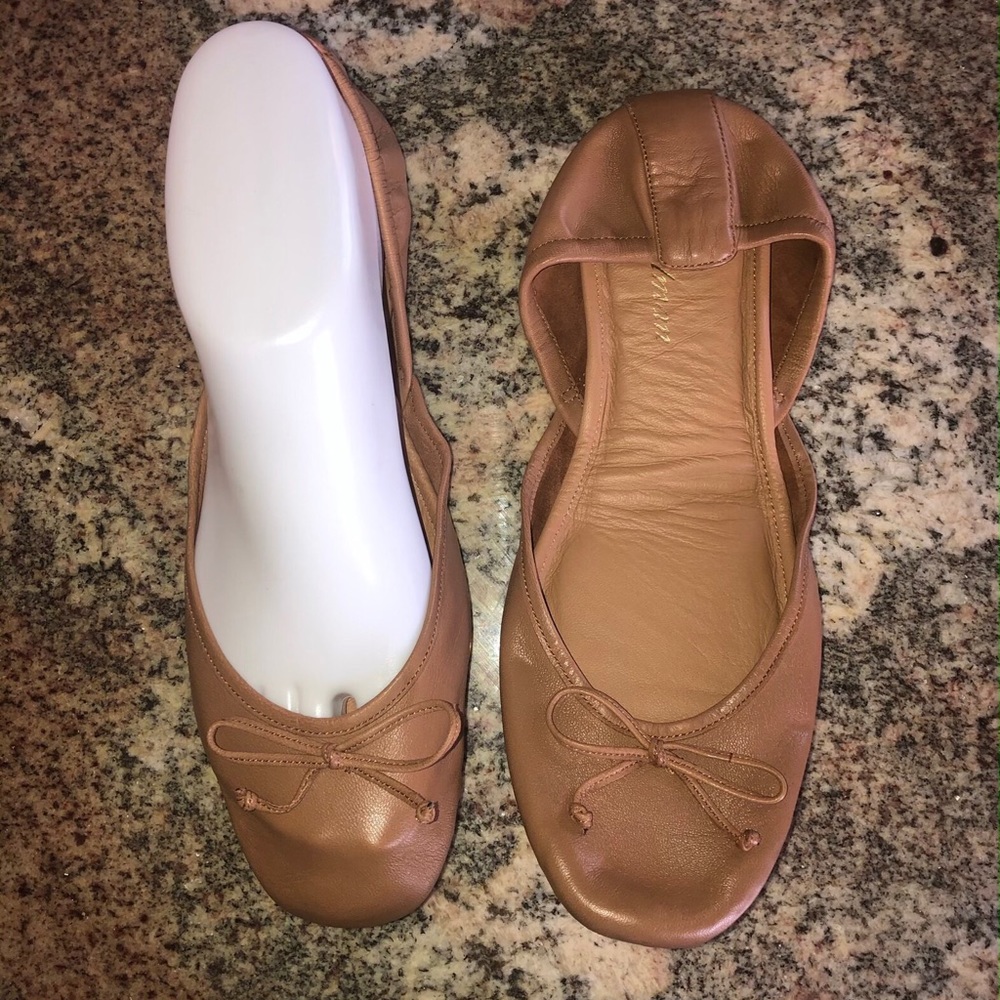 Delman Light Brown Ballet Flats
